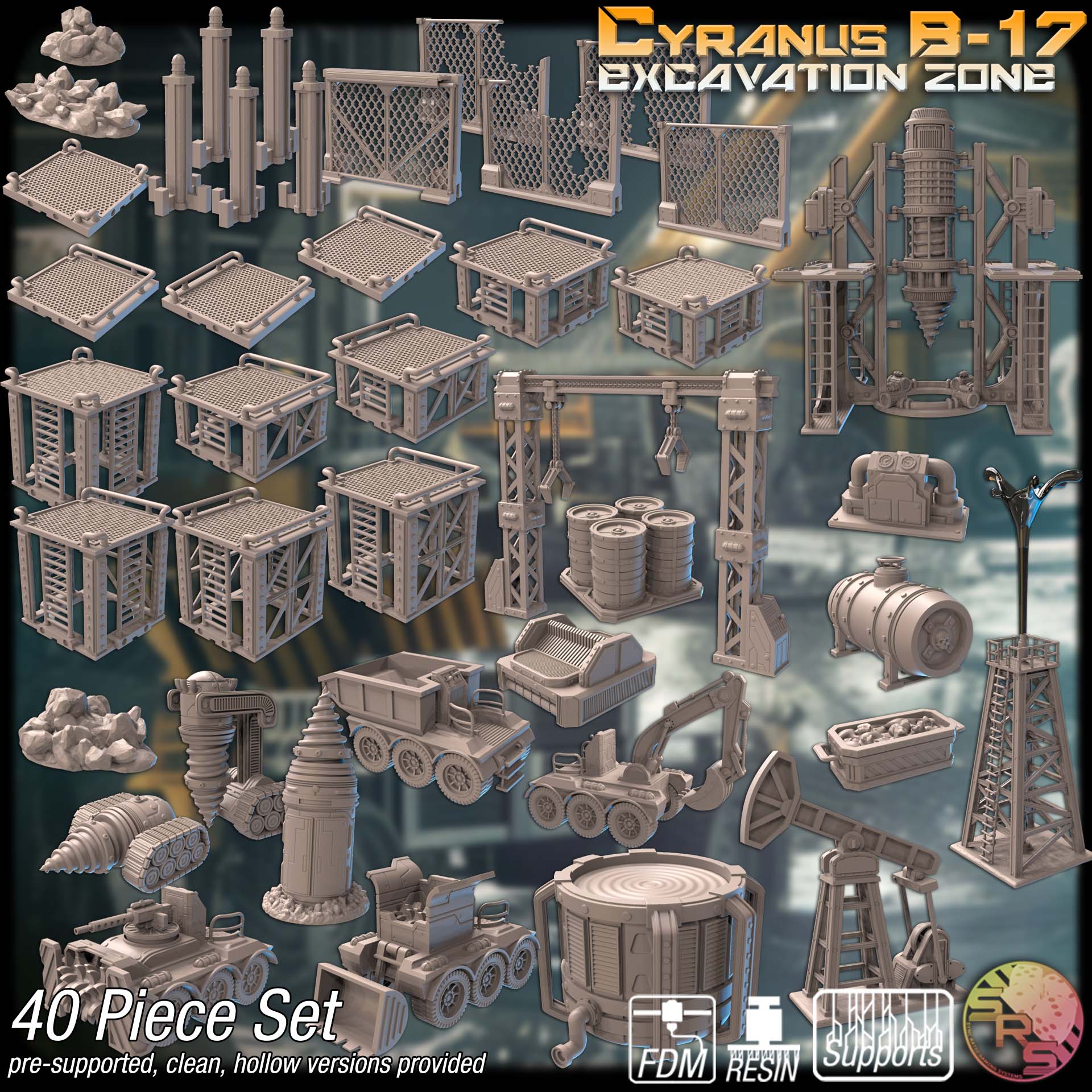 Lunar Drill Site Terrain Set